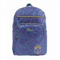 Mochila Princesa Disney Roxa com Flores