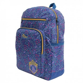 Mochila Princesa Disney Roxa com Flores