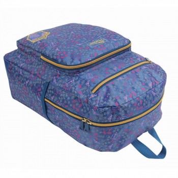 Mochila Princesa Disney Roxa com Flores
