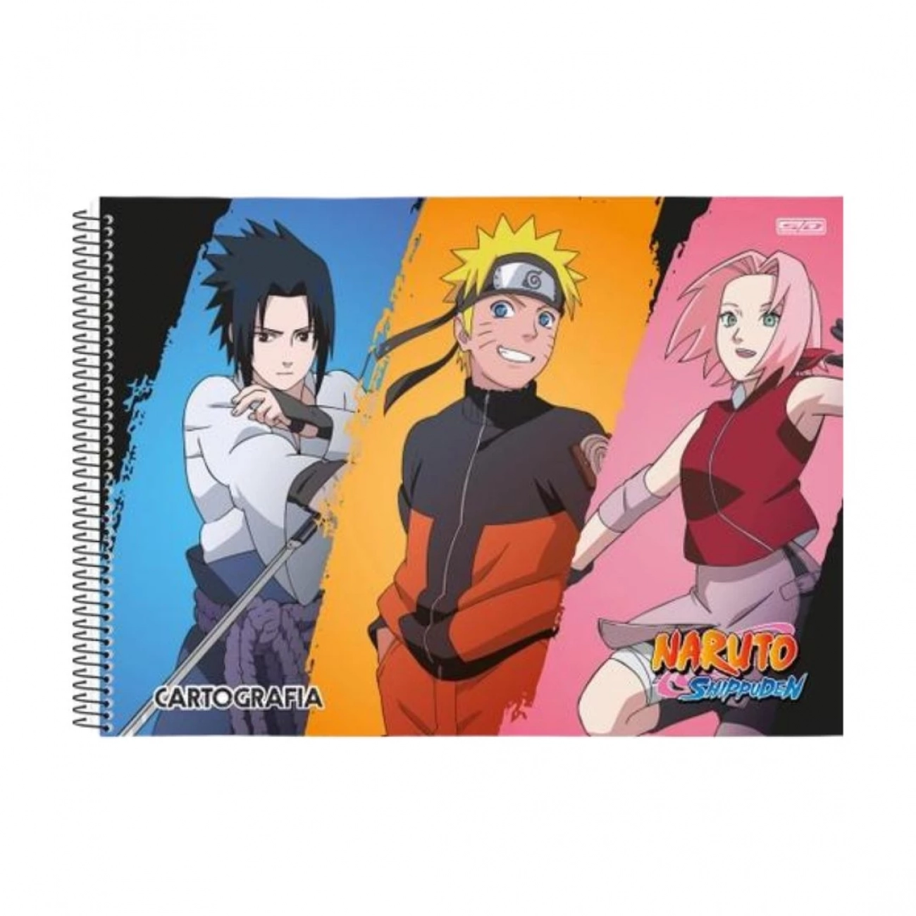 Caderno Desenho Univ Capa Dura Naruto 60f C/adesivo